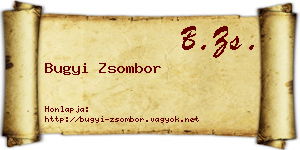 Bugyi Zsombor névjegykártya
